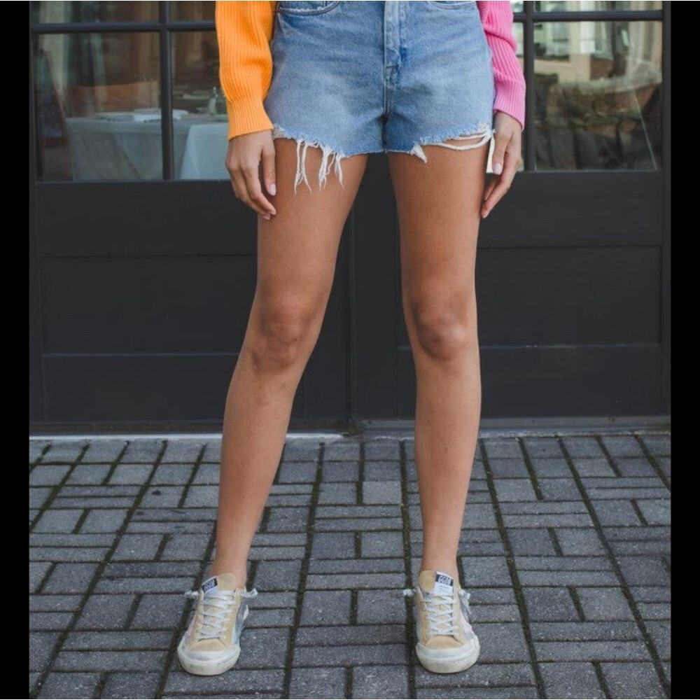 BlankNYC Cruise Control High-Rise Jean Shorts w Distressing Sz 27 or 4 NEW - Picture 11 of 13